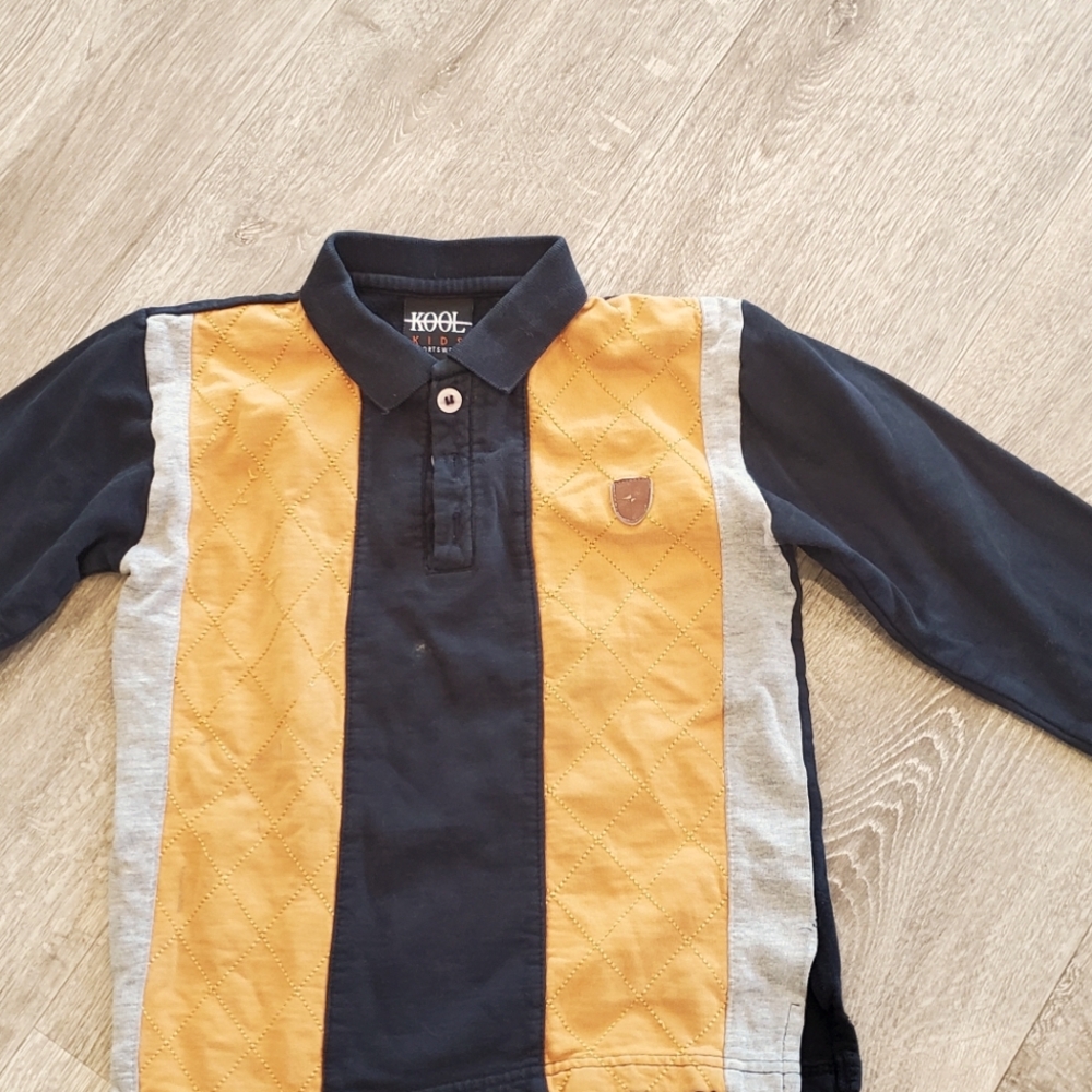 Kool Kids multi colored polo shirt size 6